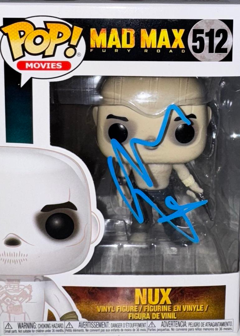 Nicholas Hoult Signed Funko Pop #512 "Nux" (Mad Max Fury Road) - Beckett COA
